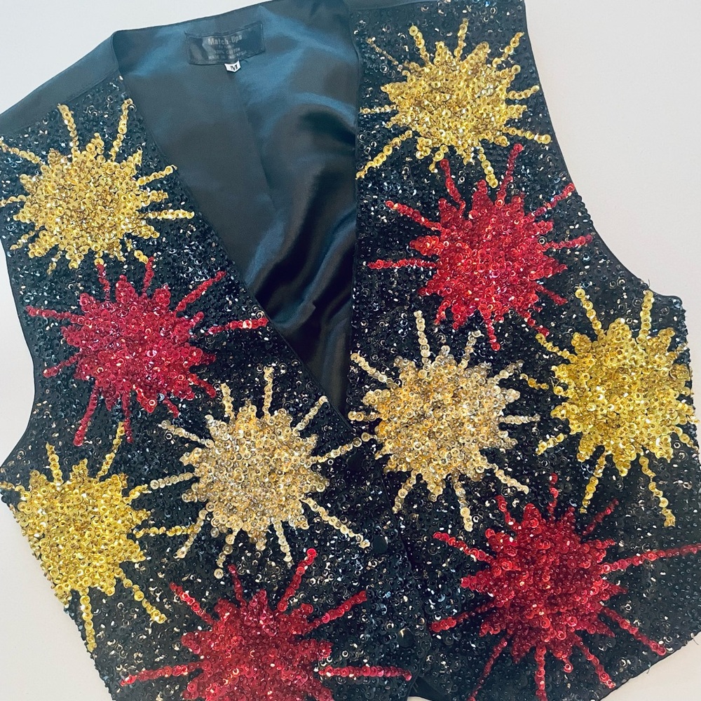 Funky vintage sequin vest